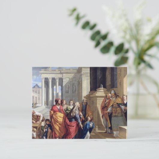 Presentatie van de maagd in de tempel briefkaart (Staand voorkant)