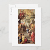 Presentatie van de maagd in de tempel (olie briefkaart (Voorkant / Achterkant)