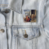 Presentatie van de maagd in de tempel vierkante button 5,1 cm (In situ)