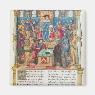 Presentatie van de Memoires aan Louis XI Magneet