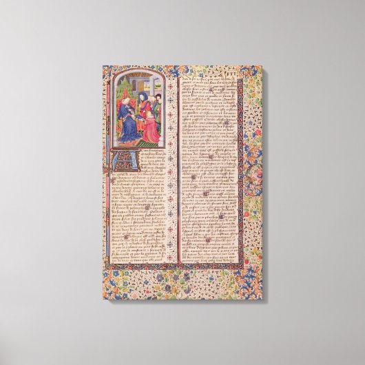 Presentatie van "De politiek" aan de koning Canvas Afdruk (Voorkant)