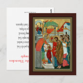 Presentatie van de Theotokos-pryderkaart Briefkaart (Voorkant / Achterkant)