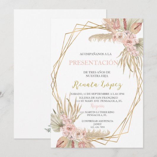 Presentatie van drie jaar kaart (Voorkant / Achterkant)