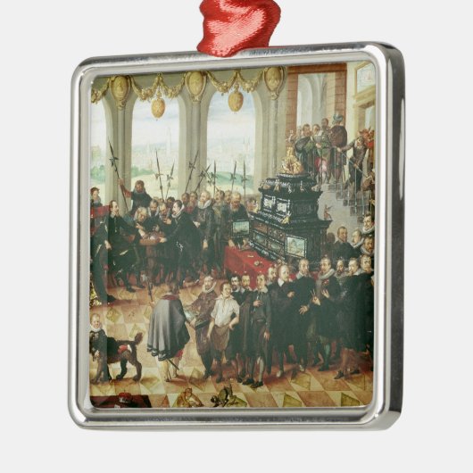 Presentatie van Duke Phillip II Metalen Ornament (Links)