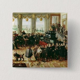 Presentatie van Duke Phillip II Vierkante Button 5,1 Cm