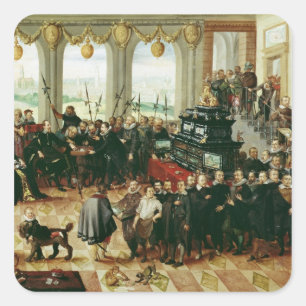 Presentatie van Duke Phillip II Vierkante Sticker