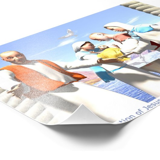 Presentatie van Jezus in de tempel Foto Afdruk (Hoek)