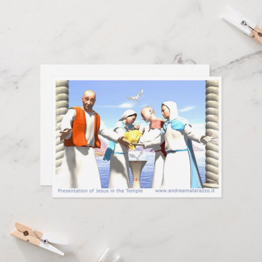 Presentatie van Jezus in de tempel Kaart (Voorkant / Achterkant in situ)