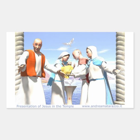 Presentatie van Jezus in de tempel Rechthoekige Sticker (Voorkant)