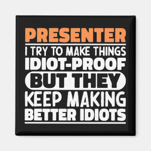 Presentator Ik probeer dingen grappige uitspraken Magneet