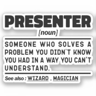 Presentator Noun TV Worker Cool News Reporter Sticker