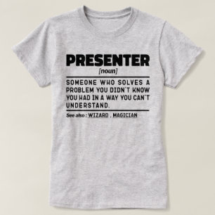 Presentator Noun TV Worker Cool News Reporter T-shirt