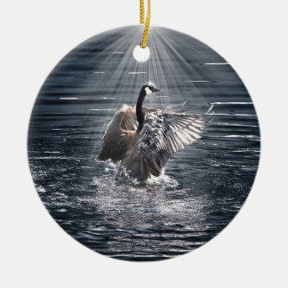 Presenteren, flappen Canada Gans Foto Keramisch Ornament