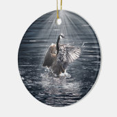 Presenteren, flappen Canada Gans Foto Keramisch Ornament (Links)
