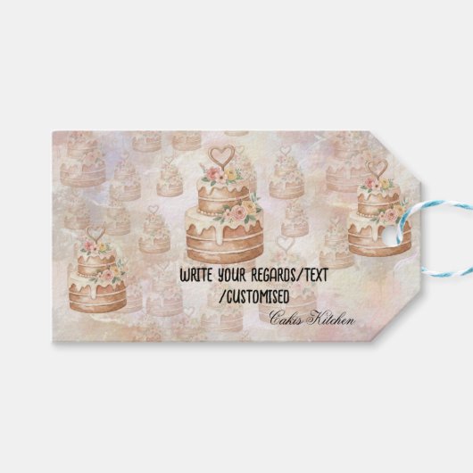 Presentetikett Cake Sticker-Personalized etikett Cadeaulabel (Voorkant (Horizontaal))
