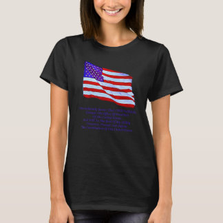 Preserve Protect And Defend Oath Us Flag Waving T-shirt