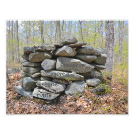 Preserve Sacred Stone Ruins Foto Afdruk