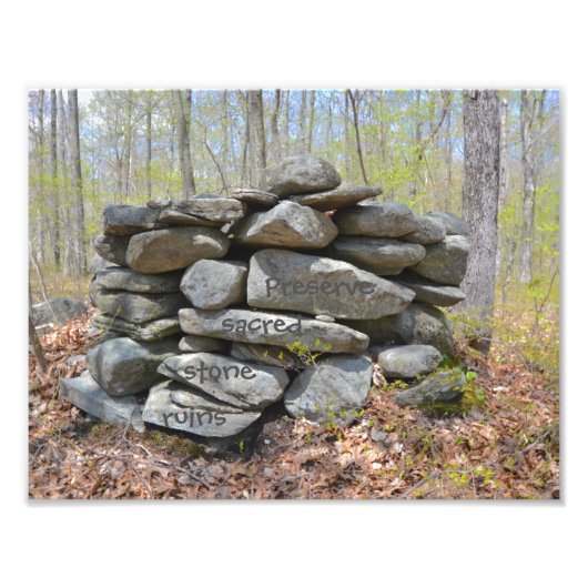 Preserve Sacred Stone Ruins Foto Afdruk (Voorkant)