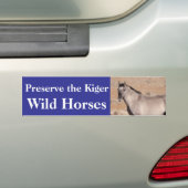 Preserve the Kiger Wild Horses Bumper Sticker (Op auto)