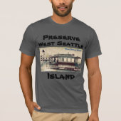 Preserve West Seattle Island T-Shirt Cable Car (Voorkant)