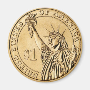 President 2007 One Dollar Coin uit de VS Mint Magneet