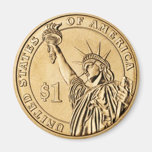 President 2007 One Dollar Coin uit de VS Mint Magneet (Voorkant)