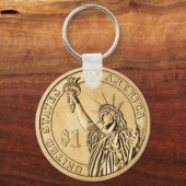 President 2007 One Dollar Coin uit de VS Mint Sleutelhanger (Voorkant)