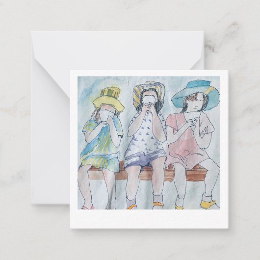 President 2,5-inch x 2,5-inch flat-note Kaart Notitiekaartje (Voorkant)