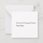 President 2,5-inch x 2,5-inch flat-note Kaart Notitiekaartje (Achterkant)