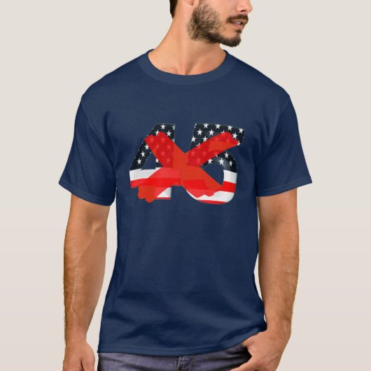 President 45 Opgezegd-partij T-shirt (Voorkant)