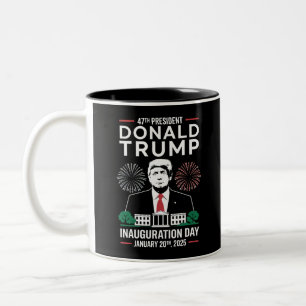 President 47 D J Trump Inauguratie Dag Jan 2025 Tweekleurige Koffiemok