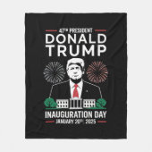 President 47 D J Trump Inauguratiedag Jan 2025 Fleece Deken (Voorkant)