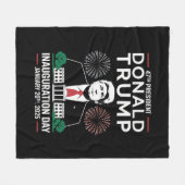 President 47 D J Trump Inauguratiedag Jan 2025 Fleece Deken (Voorkant (Horizontaal))