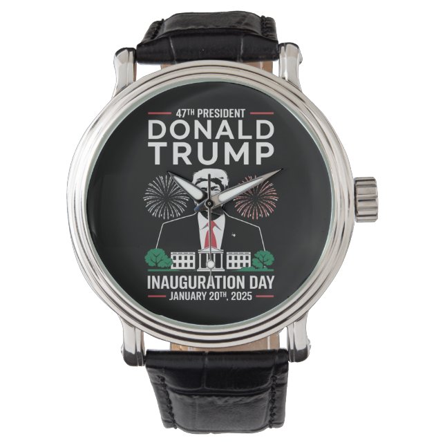 President 47 D J Trump Inauguratiedag Jan 2025 Horloge (Voorkant)