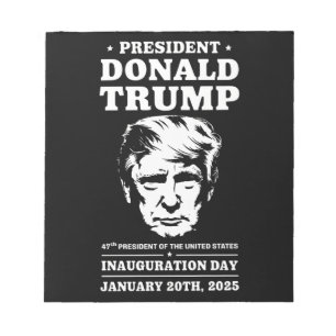 President 47 D J Trump Inauguratiedag Jan 2025 Notitieblok