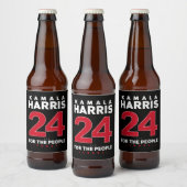 President 47 Kamala Harris 2024 Steun Mevrouw Bier Etiket (Flessen)