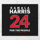 President 47 Kamala Harris 2024 Steun Mevrouw Bier Etiket (Enkel label)
