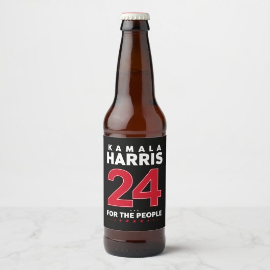 President 47 Kamala Harris 2024 Steun Mevrouw Bier Etiket (Voorkant)