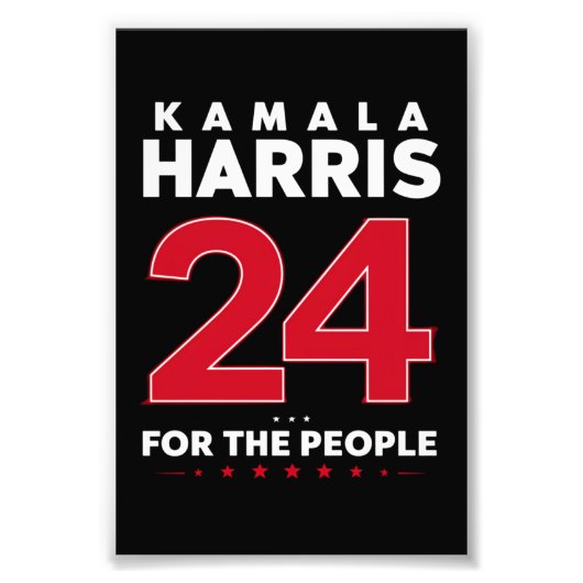 President 47 Kamala Harris 2024 Steun Mevrouw Foto Afdruk (Voorkant)