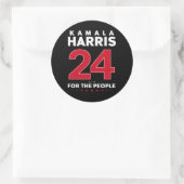 President 47 Kamala Harris 2024 Steun Mevrouw Ronde Sticker (Tas)