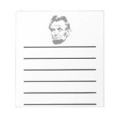 President Abe Lincoln Face Notitieblok (Voorkant)