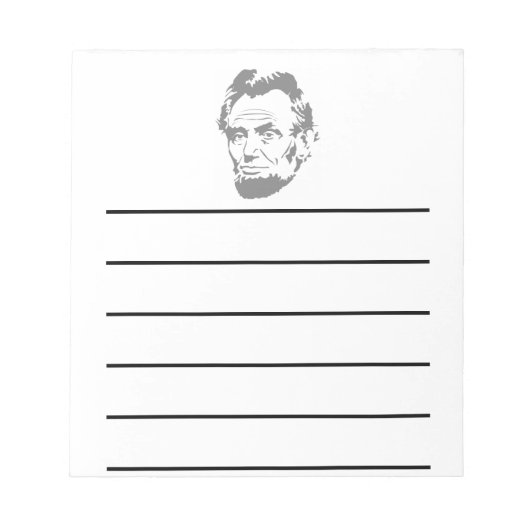 President Abe Lincoln Face Notitieblok (Voorkant)