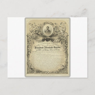 President abe lincoln inauguratio briefkaart