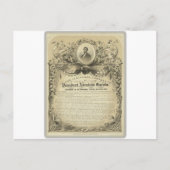 President abe lincoln inauguratio briefkaart (Voorkant)