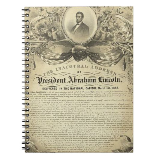 President abe lincoln inauguratio notitieboek (Voorkant)