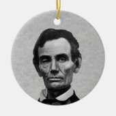 President Abe Lincoln Keramisch Ornament (Voorkant)