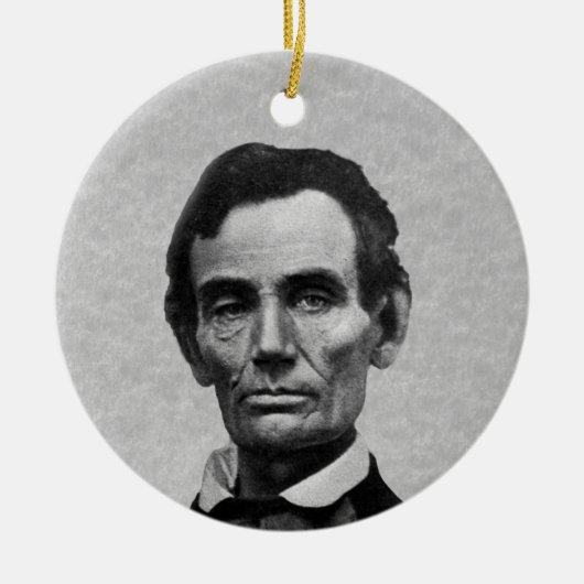 President Abe Lincoln Keramisch Ornament (Voorkant)
