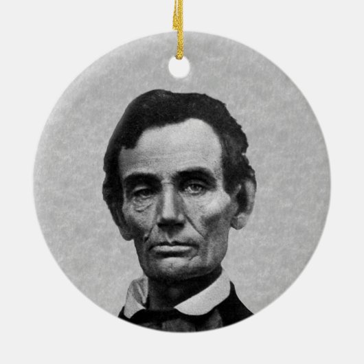 President Abe Lincoln Keramisch Ornament (Achterkant)