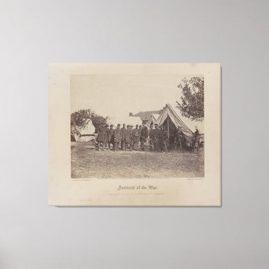 President Abe Lincoln over het slagveld Antietam Canvas Afdruk (Voorkant)