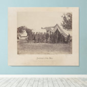 President Abe Lincoln over het slagveld Antietam Canvas Afdruk (Insitu (Houten vloer))